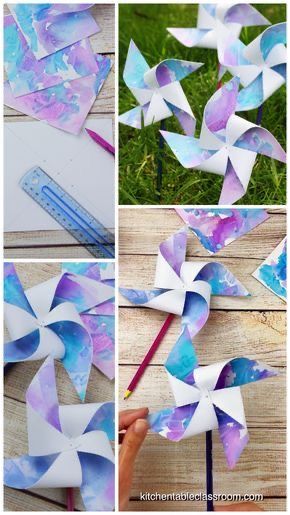 How To Make Pinwheels, Mess Free Craft, Pinwheel Craft, Spring Toddler Crafts, Paper Pinwheels, Diy Pinwheel, Fullness Of Joy, Hair Drawings, Library Crafts