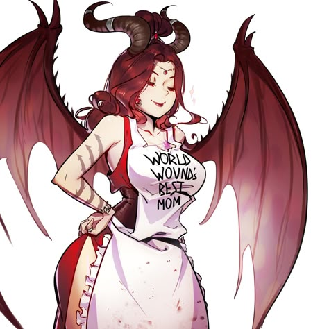 Anime Demon Female, Dragon Woman Art, Demon Oc Female, Female Demon Character Design, Dragon Girl Oc, Female Dragon Art, Wrath Demon, Anime Demon Woman, Female Demon Art