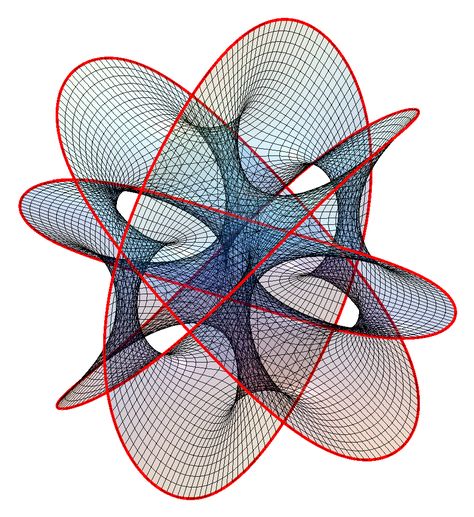 Boundary of the piece of the Hanson Calabi-Yau manifold displayed. Mathematics Art, Geometric Sculpture, Generative Design, Geometric Drawing, Math Geometry, Math Art, E Mc2, Geometry Art, Creepy Art