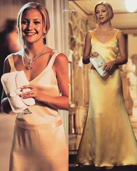 Jennie Hair, Yellow Dress Shoes, Poetic Cinema, Minimal Wedding Dress, Prom Inspiration, Fancy Fits, Iconic Dresses, Movies Outfit, Kate Hudson