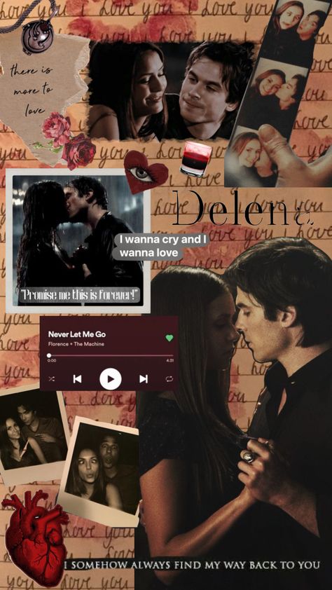 #tvdu #delena #thevampirediaries Wallpaper Backgrounds Vampire Diaries, Aesthetic Wallpers For Laptop, The Vampire Diaries Wallpaper Iphone, Vampire Diaries Lockscreen, Tvd Wallpaper Iphone, Tvd Backgrounds, Vampire Diaries Aesthetic Wallpaper, Vampire Diaries Collage, Tvd Wallpaper Aesthetic