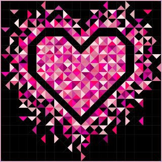 Exploding Heart Quilt Pattern, Exploding Heart Quilt, Heart Quilts, Triangle Quilts, Quilting Tutorial, Spring Sewing, Heart Quilt Pattern, Wedding Quilt, Triangle Quilt