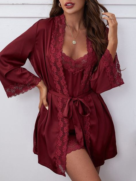 Satin Bathrobe, Women Nightwear Dresses, Night Wear Dress, Perfect Capsule Wardrobe, Silky Robe, Satin Pj Set, Soft Robes, Belted Robe, Satin Kimono