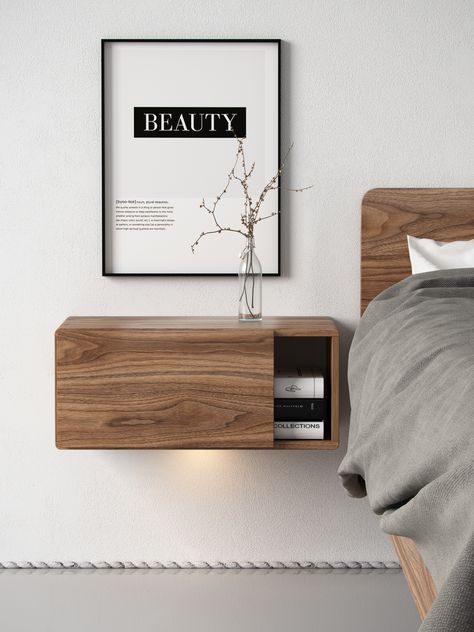 Walnut bedroom on Behance Nightstand Ideas, Walnut Bedroom, Minimalist Dekor, Minimalist Bedroom Decor, Interior Design Minimalist, Bohemian Living Rooms, Minimalist Interior Design, Trendy Bedroom, Minimalist Home Decor