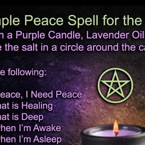 Helen Kraatz on Instagram: "A simple peace spell for the home. Thanks to @coexistmystical #witchesofeden" Peace Spell, Witchy Candle, Peace Home, Witchy Candles, Witchy Tips, Purple Candles, Candle Magick, September 2, Book Of Shadows