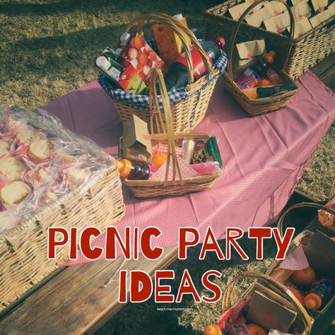 Picnic ideas Picnic Party Ideas Decorations, Picnic Theme Ideas, Picnic Table Centerpieces, Picnic Centerpieces, Picnic Party Ideas, Picnic Themed Parties, Picnic Party Decorations, Country Picnic, Church Picnic