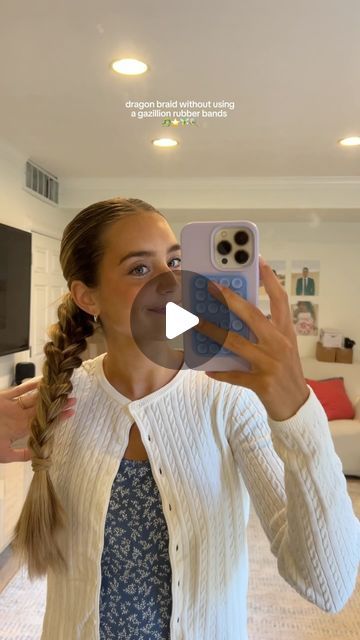 Maddy Millard on Instagram: "Can’t believe i never knew about this method for doing a dragon braid! It’s so easy!! 

#hair #hairtok #hairstyle #hairinspo #hairtutorial #hairideas #braid #dragonbraid #easyhairstyles #slickback #schoolhairstyles #viralhairstyle #trendinghairstyle #fallhairstyles #hairhack" Maddy Millard, Dragon Braid Hairstyles, Western Hair Styles, Dragon Braid, Western Hair, Easy Hairdos, Easy Hair, Trending Hairstyles, September 16