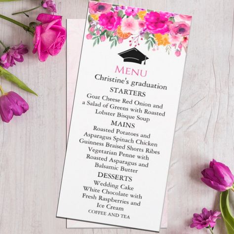 Lobster Bisque Soup, Menu Card Design, Spring Menu, Graduation Party Diy, Lobster Bisque, White Wedding Cakes, Graduation Invitation, Coffee Ice Cream, Roasted Asparagus