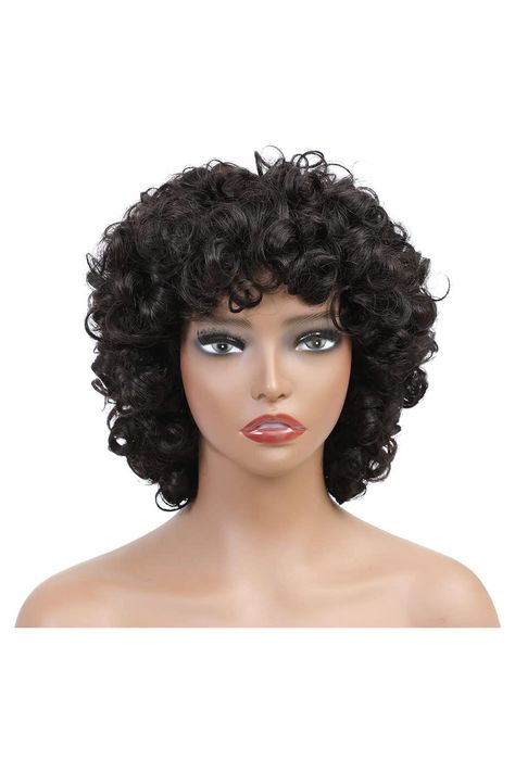 Bob Curly Wig, Short Bob Curly, Natural Curly Wig, Curly Wig With Bangs, Afro Wig, Afro Natural, Closure Wigs, Glueless Wigs, Hair Pixie