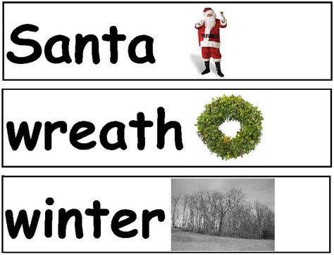 Classroom Word Wall, Christmas Preschool, Preschool Winter, Word Walls, Teaching Vocabulary, Winter Words, Love You To Pieces, Santa Wreath, Winter Preschool