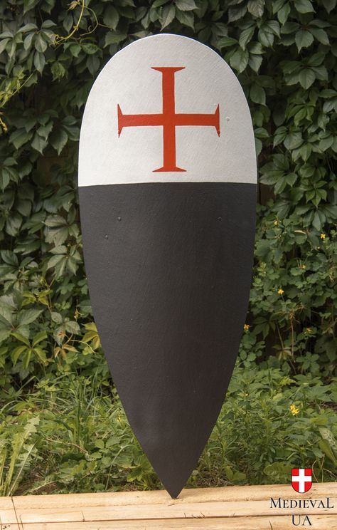 Kite Shield, Medieval Shield, Modern Viking, Templar Cross, Medieval Shields, Wooden Shield, Cross Patterns, Swords, Vikings