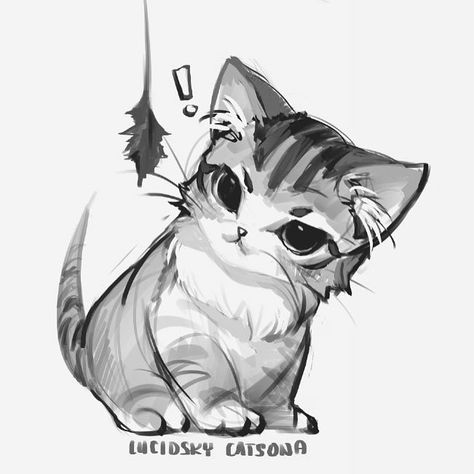 lol I got an assignment to draw my catsona so here is a little gray tabby kitten the curious lil bb...#cat #kitten #kitty #drawing #illustration #catsona #mew #digitalart #lucidsky Grey Tabby Cat Drawing, Grey Cat Illustration, Tabby Cat Drawing, Gray Tabby Kitten, Cat Breeds Siamese, Tabby Cat Pictures, Cat Breeds Ragdoll, Cats Funny Cartoon, Grey Tabby Kittens