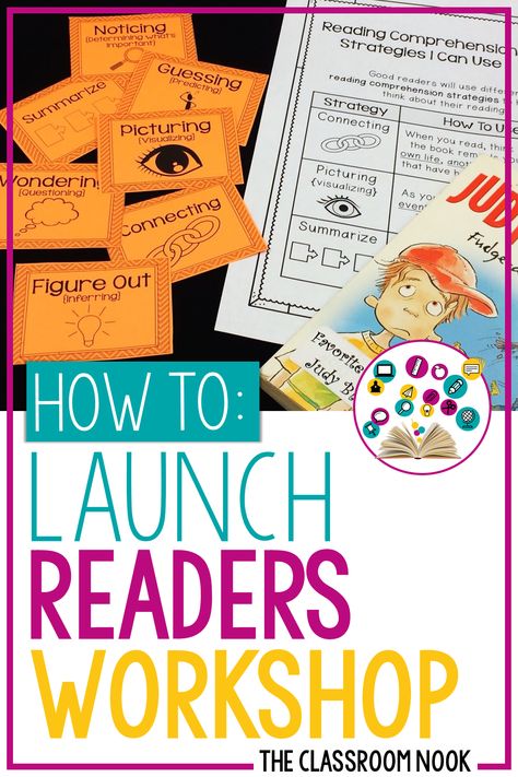 Back to School Series: Launching Readers Workshop — THE CLASSROOM NOOK Readers Workshop Anchor Charts, Readers Workshop Kindergarten, Teaching Reading Strategies, Guided Reading Kindergarten, School Series, Reading Assessment, Partner Reading, Reading Anchor Charts, Reading Comprehension Strategies