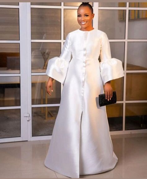 Gorgeous and fascinating styles for church and occasions. Volume 148. - Stylish Naija Mikado Silk Dress, Silk Abaya, Mikado Silk, Cogic Fashion, Vow Renewal Dress, Courthouse Wedding Dress, Corporate Dress, Bride Gown, Gown For Women