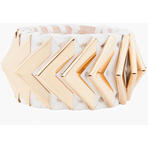 BALMAIN Small White Greta Cuff Christophe Decarnin, Balmain Clothing, Bracelet Online, Bracelet Ideas, Bracelet Cuff, Statement Bracelet, Bracelets For Women, Leather Cuffs, Gold Leather