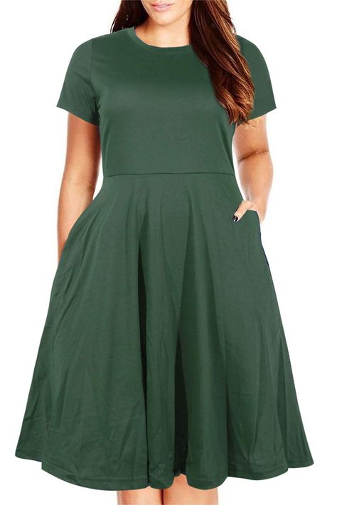 Fit And Flare Midi Dress, Flare Midi Dress, Wonderland Costumes, Plus Size Summer Dresses, Flirty Dresses, Plus Size Fits, August 12, Plus Size Summer, Fall 2018