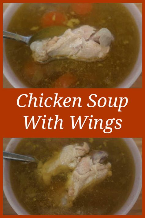 Chicken Wing Soup Crockpot, Chicken Wings Soup, Chicken Wings Soup Recipe, Easy Chicken Broth, Chicken Wing Soup, Chicken Wing Soup Recipe, Chicken Wings Crockpot, Chicken Soup Recipes Homemade, Easy Chicken Wings