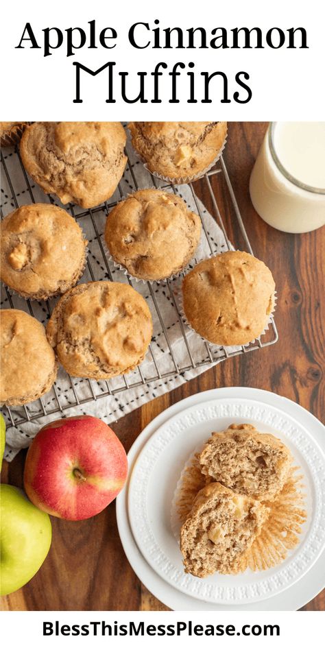 Apple Cinnamon Muffins Apple Cinnamon Muffins Recipe, Quick Chicken Dinner, Apple Cinnamon Muffins, Brunch Spread, Cinnamon Muffins, Filled Muffins, Apple Muffins, Homemade Dinner Rolls, Cinnamon Bread