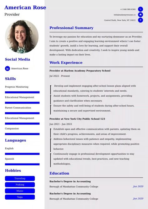 Provider Resume Examples Uk Jobs, Good Resume, Best Resume Format, Good Resume Examples, School Lesson Plans, Social Media Work, Cover Letter Example, Daycare Center, Perfect Resume