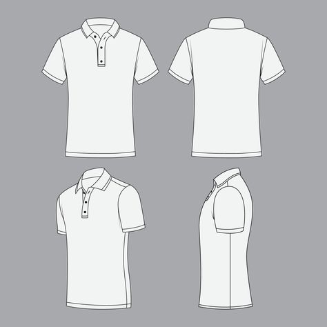 White Polo T-Shirt Design Template Polo Shirt Uniform Design Ideas, Polo Shirt Layout Design, Org Shirt Design, Polo Shirt Drawing, Corporate Tshirt Design, Polo Drawing, Shirts Sketch, Polo Shirt Design Graphics, Polo Shirt Template