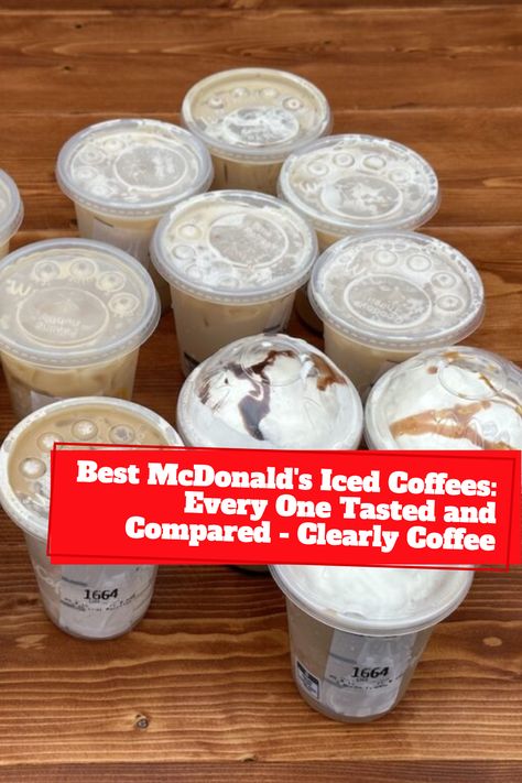 We've analyzed every single McDonald's Iced Coffee, from their taste to their sizes. Get to know about the flavors, from the classic Iced Coffee to the Hazelnut Iced Coffee. Get all the information you need to make an informed choice! Mcdonalds Iced Coffee Order, Mcdonald's Iced Coffee, Hazelnut Iced Coffee, Copycat Mcdonalds, Mcdonalds Iced Coffee, Drinks Starbucks, Vanilla Iced Coffee, Sugar Free Drinks, Mocha Frappe