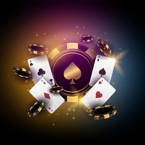 Poker casino with playing card and chips... | Premium Vector #Freepik #vector #heart #cards #game #poker Poker Background, Casino Wallpaper, Poker Poster, Poker How To Play, Kartu Poker, Casino Background, Casino Art, Casino Card, Casino Design