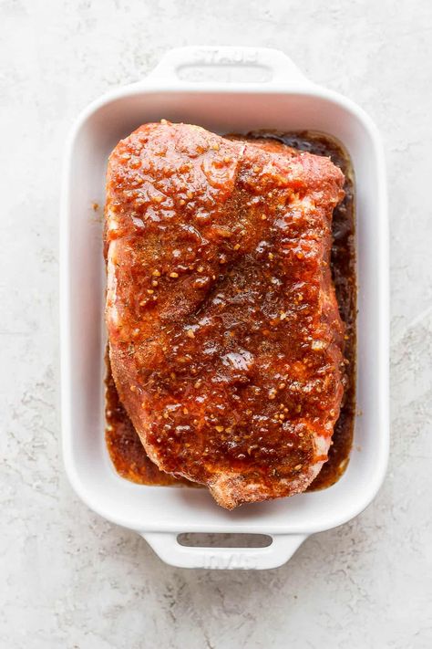 Pork Roast Marinade - take your pork roast recipe to the next level with this flavorful pork roast marinade! So good! #porkroastmarinade #porkroastmarinaderecipes #bestporkroastmarinadeever #bestmarinadeforporkroast Pork Roast Marinade, Roast Marinade, Pork Roast Seasoning, Roast Seasoning, Pork Tenderloin Marinade, Pork Roast Recipe, Wooden Skillet, Pork Gravy, Crockpot Pork Roast