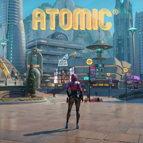 Atom Punk Retro Futurism, Atom Punk Aesthetic, Atompunk City, Atompunk Aesthetic, Retro Futurism Atompunk, Video Game Concept, Timeline Ideas, Atom Punk, Atomic Punk