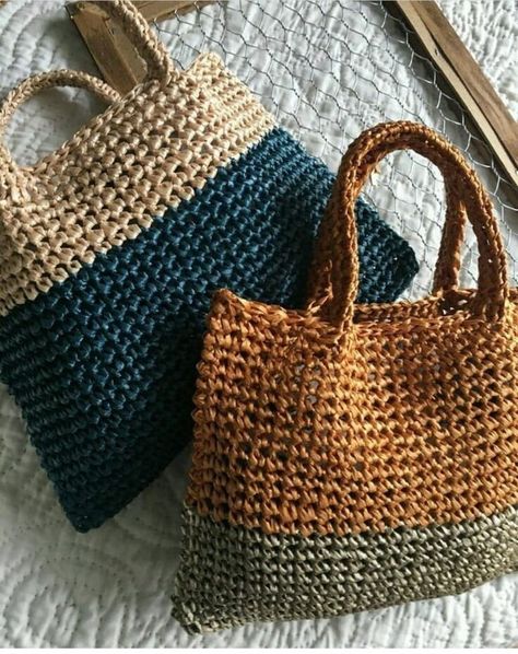 شال كروشيه, Crochet Bag Pattern Free, Bag Pattern Free, Crochet Market Bag, Crochet Handbags Patterns, Crochet Bags Purses, Art Bag, Crochet Tote, Raffia Bag