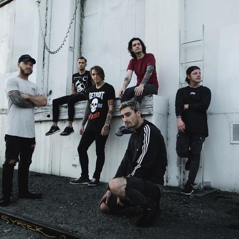 Band Photo Inspiration, Metal Band Photoshoot Ideas, Band Posing Photo Shoot, Metal Band Photoshoot, Band Photoshoot Group Shots, Band Photoshoot Outdoors, Dope Band, Band Portraits, We Came As Romans