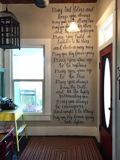 For the wall Kitchen French, Wall Writing, My Dear Friend, Prayer Room, Word Wall, Bob Dylan, My Dream Home, Dear Friend, House Decor