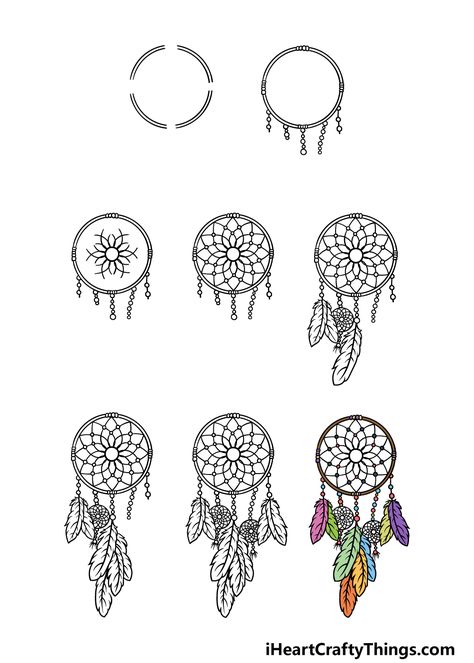 Dream Catcher Drawing - How To Draw A Dream Catcher Step By Step How To Draw Dream Catcher, Dream Catcher Doodle, Draw A Dream Catcher, Dream Catcher Drawing, Drawing Male Hair, Making Dream Catchers, Bulletin Journal, Beautiful Dream Catchers, Dream Catcher Art