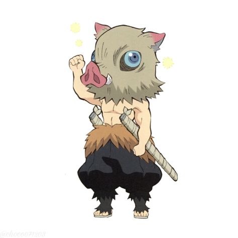 Cute Inosuke Chibi, Inosuke Reference, Demon Slayer Inosuke Chibi, Inosuke Cute, Chibi Inosuke, Chibi Demon Slayer, Baby Inosuke, Demon Slayer Chibi, Chibi Kny