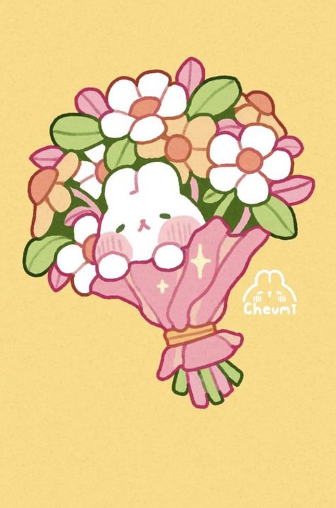 Drawing Steps, Bowl Of Ramen, Cocoppa Wallpaper, Bunny Drawing, 카드 디자인, A Bouquet Of Flowers, Arte Sketchbook, Dibujos Cute, A Bunny