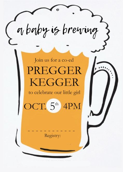 Baby Is Brewing Shower Ideas, Pregger Kegger, Baby Bbq, Diaper Party, Baby Dance, A Baby Is Brewing, Baby Bash, Baby Is Brewing, Dancing Baby