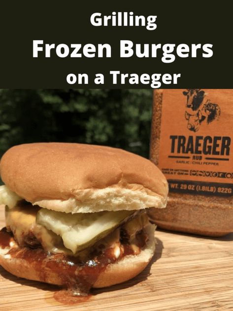 Grilling Frozen Burgers, Traeger Pulled Pork, Frozen Burger Patties, Bubba Burgers, Traeger Grill Recipes, Hamburgers Grilled, Frozen Turkey, Traeger Grill, Hamburger Meat