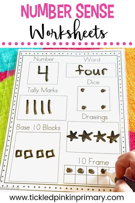 Number Sense Worksheets, Number Sense Activities, Math Number Sense, Teaching Numbers, Numbers Kindergarten, Kindergarten Math Activities, Ten Frames, Kindergarten Learning, Kindergarten Writing