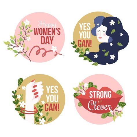 Hand drawn international women's day bad... | Free Vector #Freepik #freevector #label #badge #hand-drawn #woman Woman Day Design Art, Marti 8, Womens Day Theme, World Womens Day, Poster Competition, Badge Collection, Journal 2024, Stickers Ideas, Womens Month