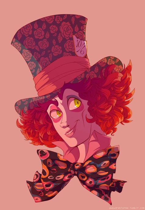 Mad Hatter Pictures, Alice In Wonderland Fanart, Wonderland Fanart, Alice In Wonderland Drawings, Alice In Wonderland Aesthetic, The Mad Hatter, I Love Drawing, Fairy Tale Characters, Love Drawing