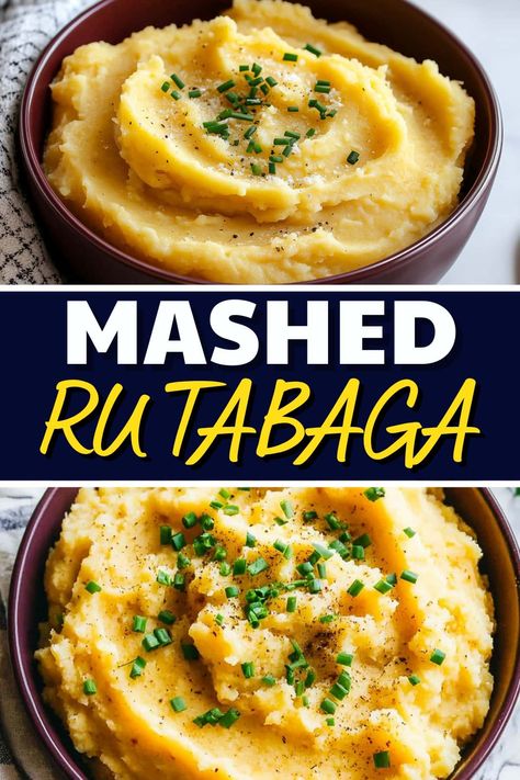 Rudabega Recipes Mashed, Recipes With Rutabaga, Root Vegetable Mash, Rutagaba Recipes, Rutabaga Mashed Potatoes, Rootabega Recipe, Classic Thanksgiving Recipes, Rutabagas Recipe, Sides For Prime Rib Dinner