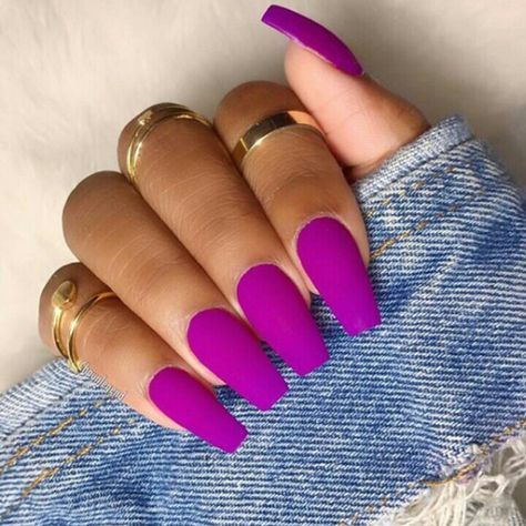 Like what you see? Follow me for more: @yofav.N Ballerina Style Nails, Super Nails, Summer Nails Colors, Summer Nail, Nail Arts, Matte Nails, Purple Nails, Gorgeous Nails, Acrylic Nail Designs