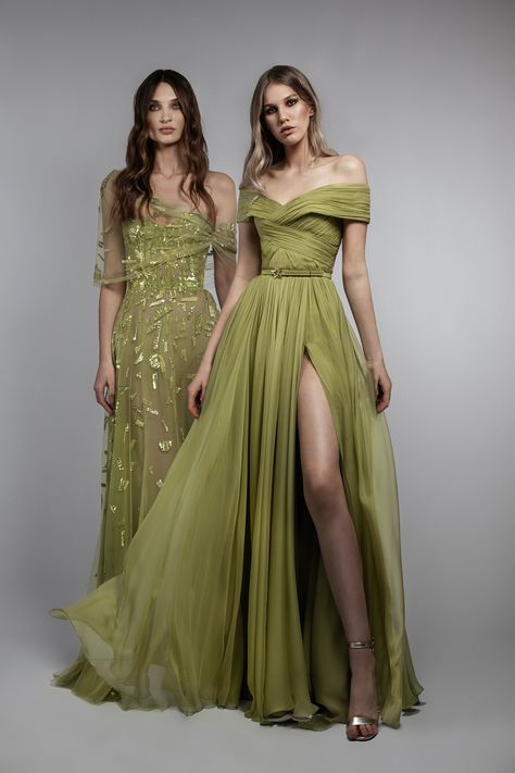 Zuhair Murad | Fall 2021 Zuhair Murad Dresses, Collection Couture, Luisa Beccaria, Stephane Rolland, Gareth Pugh, Naeem Khan, Green Dresses, Lela Rose, Zuhair Murad