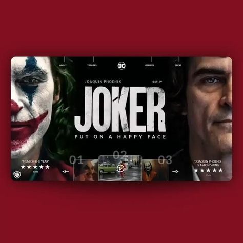 Ui Ux Inspiration, Joker Movie, Web Design Websites, Ux Inspiration, Gfx Design, Best Website Design, Desain Editorial, Ux Design Inspiration, Thumbnail Design