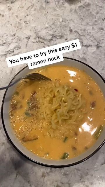 Simple Cheap & Easy on Instagram: "$1 Ramen Hack (cred: @joniblackstone) Follow @recipesforcollege for more easy and simple recipes for college • • • • • #food #foodporn #foodblogger #foodlover #foodie #foodstagram #foodgasm #instafood #foodpics #healthyfood #wrap #delicious #cooking #chef #yummy #recipe #tasty #eat #cook #noodles #ramen #ramenlover" Creamy Ramen Soup, Ramen Upgrade, Top Ramen Hacks, Recipes With Ramen Noodles, Chicken Ramen Noodle Recipes, Top Ramen Recipes, Ramen Hacks, Top Ramen, Ramen Noodle Recipes