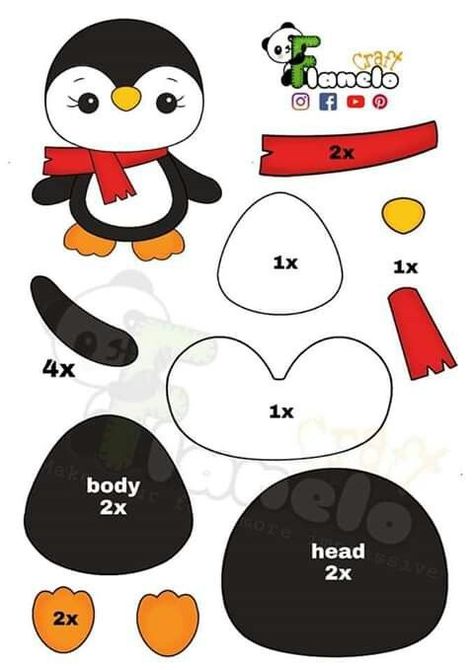 Moldes para navidad en fieltro: Plantillas para imprimir Flanelo Craft Pattern, Free Christmas Felt Patterns, Felt Penguin Pattern, Christmas Felt Patterns, Felt Crafts Patterns Templates, Penguin Paper Craft, Penguin Felt, Penguin Christmas Ornaments, Felt Penguin