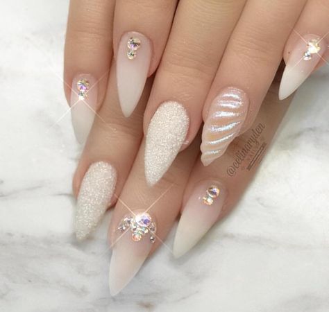 Unicorn Nails Designs, Unicorn Nail Art, Nagel Design, Sugar Nails, Video Makeup, Solid Color Nails, Stiletto Nail Art, Unicorn Nails, Rose Gold Nails