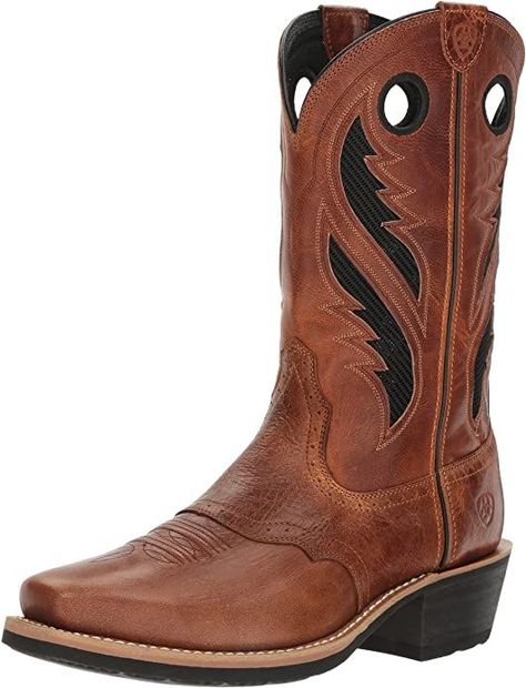 Ariat Heritage Roughstock VentTek Western Boot - Men’s Leather Country Boots Leather Country Boots, Industrial Boots, Logger Boots, Shop Boots Online, Handmade Leather Boots, Country Boots, Men’s Boots, Hunting Boots, Mens Leather Boots