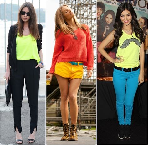 Early 2010s Fashion, Early 2010s, 2010s Fashion, Dark Clothes, Tropical Fashion, Neon Outfits, 2013 Fashion, Neon Fashion, Light Spring