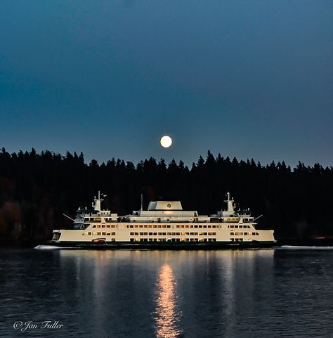 Seattle Ferry, Bremerton Washington, Rising Moon, Logotype Branding, Washington State, Greys Anatomy, Pacific Northwest, North West, Travel Photos