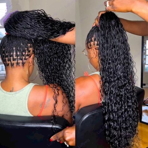 Long Crochet Braid Styles, Ash Braids, Boho Box Braids Black Women, Goddess Box Braids With Curls, Crochet Goddess Box Braids, Box Braids Human Hair, Box Braids With Human Hair, Braids With Human Hair Curls, Boho Goddess Braids